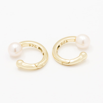 sterling silver ear cuff pearls women