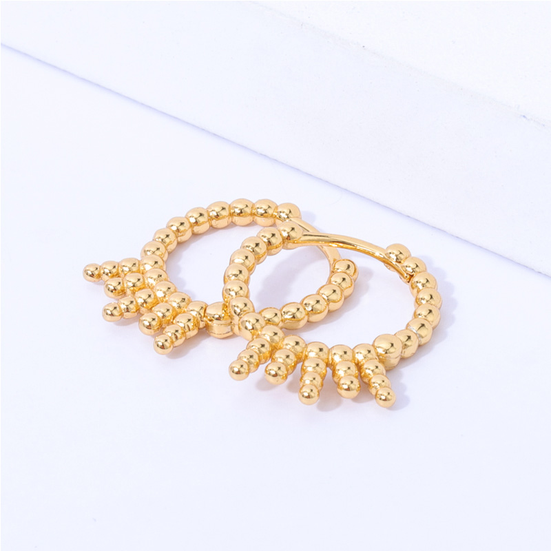 gold bead earrings vermeil