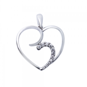 أزياء القلب تصميم الفضة الجميلة قلادة المجوهرات
