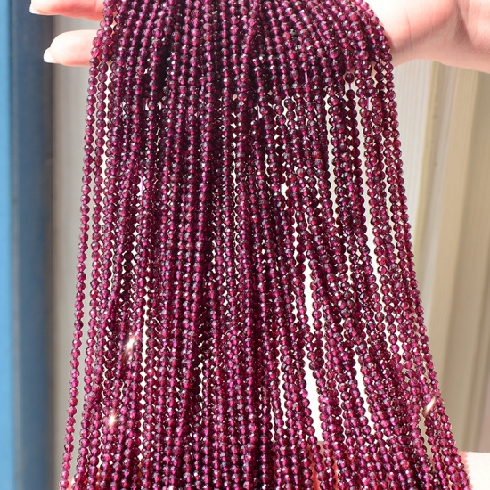 Faceted Natural Garnet Loose Gemstone Beads