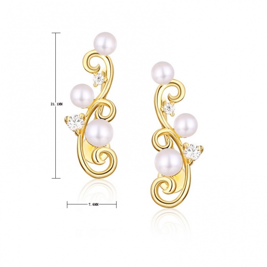 Freshwater Pearl Silver Earrings