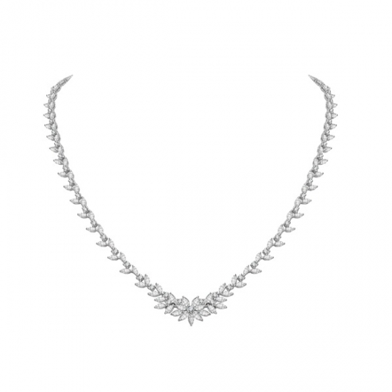 Flower Diamond Jewelry Necklace