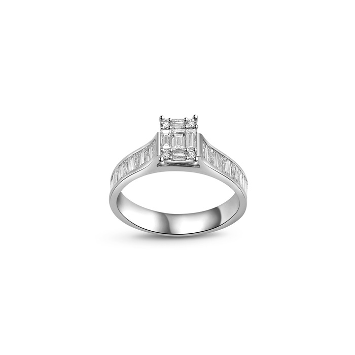 18K Gold Diamond Bridal Rings