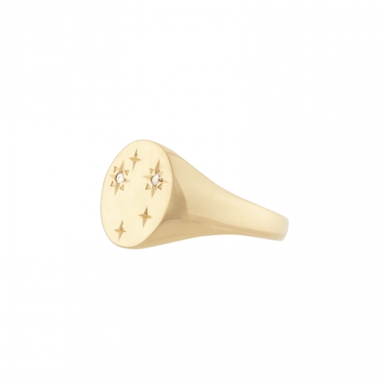 gold band ring with diamonds womens