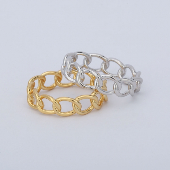 Chain Link Ring Silver