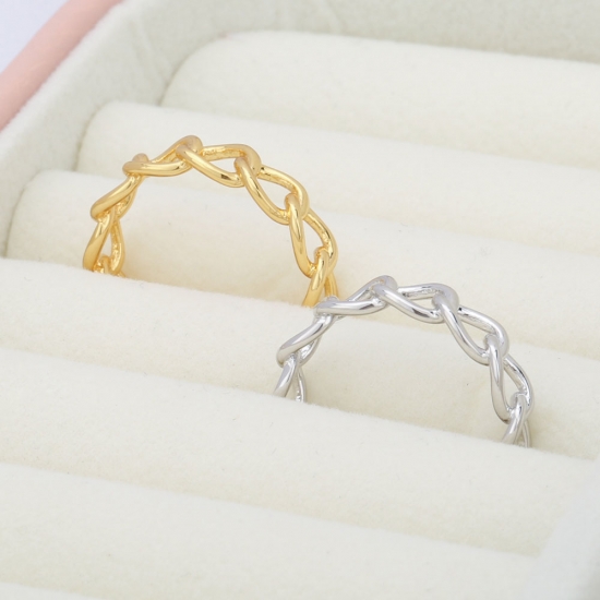 Chain Link Ring Silver