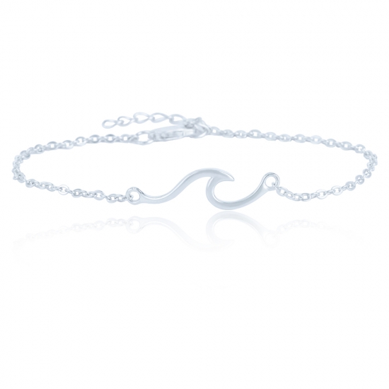 Wave Sterling Silver Bracelet for Women