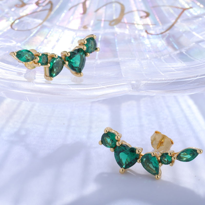 Green Cubic Zirconia Earrings