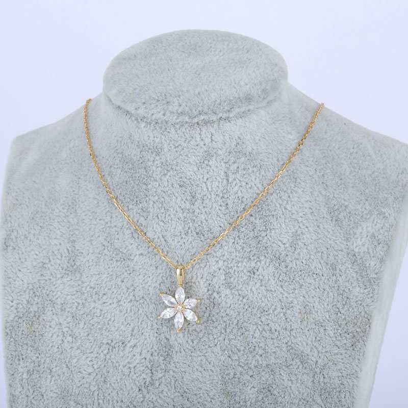 Gold Plated Flower Necklace