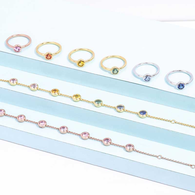 rainbow gemstone bracelets