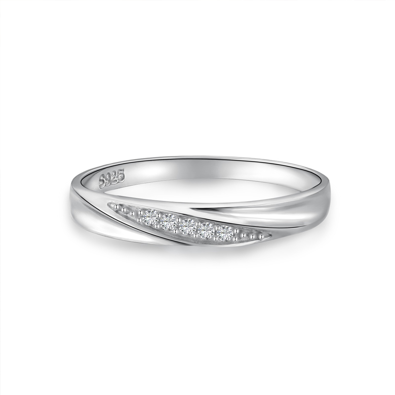 sterling silver wedding rings for her