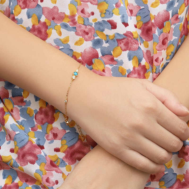 dainty turquoise bracelet