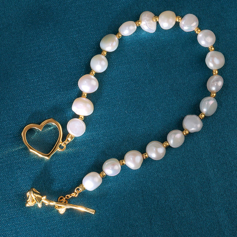 sterling silver pearl bracelet