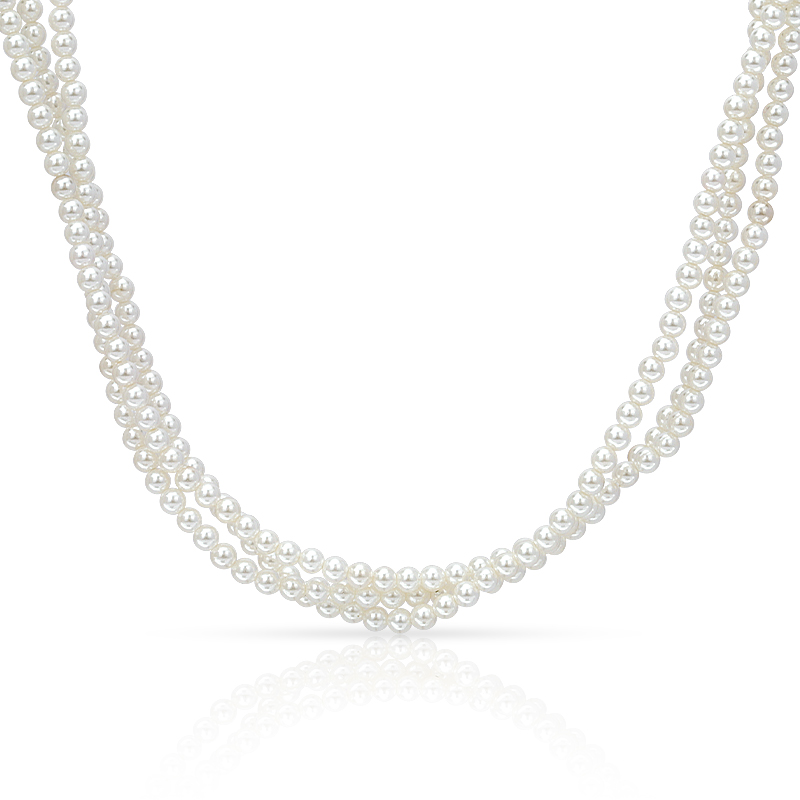 multiple strand pearl necklace