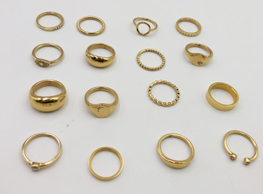 المجوهرات الشعبية 2020-14K  18 كيلو قلادة القرط خاتم الذهب
